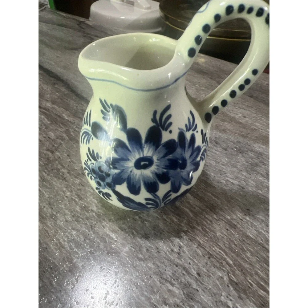 Vintage Delft Blue Handpainted Holland Mini Pitcher Marked  3.25”